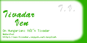 tivadar ven business card